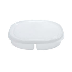Caja de almacenamiento de alimentos de estilo japonés con cuatro compartimentos, rectangular, con tapa, congelable, para carne, verduras, refrigerador sellado portátil - Product Image 4
