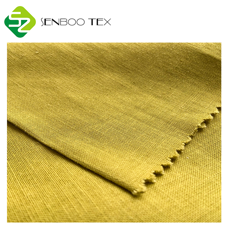 Оптовая продажа, 55% лен, 45% вискоза, окрашенная ткань для рубашек