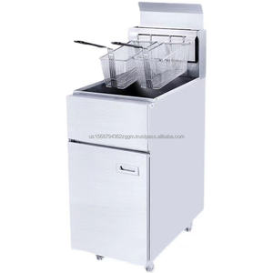 Friteuse commerciale à gaz en acier inoxydable 1 réservoir 2 paniers Friteuse à gaz Machine à vendre - Product Image 3