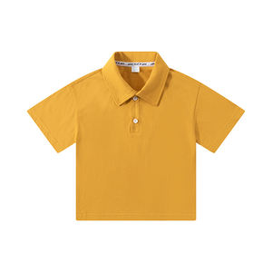 เสื้อโปโลเด็กชายเด็กหญิง ผ้าฝ้ายแท้ สีพื้น คอปก แขนสั้น ใส่ได้ทุกโอกาส ไซส์ใหญ่ กลาง เล็ก - Product Image 1