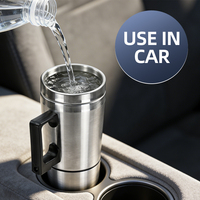 Mug chauffant électrique Alpicool à double paroi en acier inoxydable pour voiture et bureau
