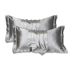 Taie d'oreiller et housse de <span class=keywords><strong>coussin</strong></span> en soie de mûrier 100% <span class=keywords><strong>satin</strong></span>ée, réversible, 16/19/22/25 mm, avec fermeture éclair discrète – Vente en gros - Product Image 1