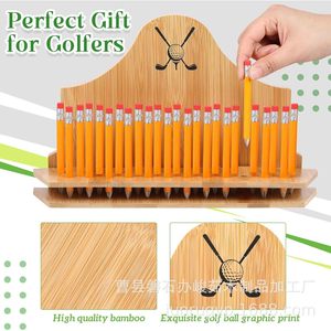 Support mural en bambou pour crayons de golf, organiseur de papeterie pour golfeurs, dessin et croquis - Product Image 1