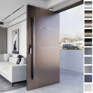 Fabricant chinois de premier plan, portes pivotantes principales en acier inoxydable de style anglais, portes métalliques extérieures, portes d'entrée pour maisons - Product Image 1