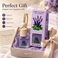 Diffuseur d'huiles essentielles pour voiture, flacon en verre de 8 ml, bouchon en bois, parfum pour voiture, désodorisant longue durée pour hommes, femmes, unisexe