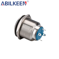 Ventes Flash : Interrupteur à Bouton Poussoir Verrouillable Éclairé de 19 mm en Aluminium, Étanche IP65, pour Système de Contrôle Électrique