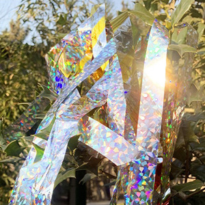 Cinta reflectante de doble cara para ahuyentar aves, tipo rollo, con efecto visual y sonoro disuasorio - Product Image 1