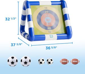 Ensemble de jeu de football gonflable 2-en-1 et de jeu de fléchettes pour piscine - Product Image 6