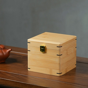 Bamboo <b>Storage</b> <b>Box</b> Square <b>Lockable</b> Tea <b>Box</b> Gift Craft Wooden <b>Box</b> With Lining Custom Made - Product Image 4