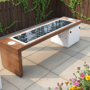 Banc solaire intelligent 2026 en promotion – Mobilier urbain extérieur pour parcs - Product Image 1