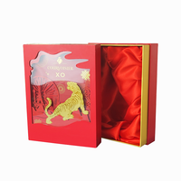 Boîte cadeau de luxe en papier 3D personnalisée avec impression, emballage en soie pour whisky/cognac, insert en mousse en forme de bouteille STPP