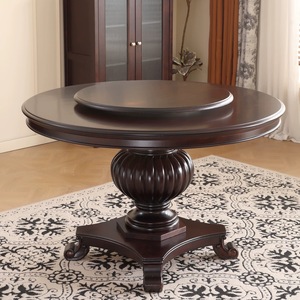 Juego de Mesa y Sillas de Comedor de Madera Maciza Estilo Americano, Estilo Francés Antiguo de Lujo Ligero, Directo de Fábrica de <span class=keywords><strong>Muebles</strong></span> - Product Image 3