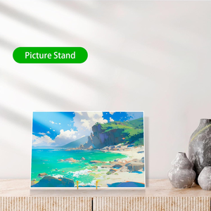 4 pièces Supports de présentation dorés de 6 pouces, chevalets à cadre métallique pour photos, œuvres d'art, assiettes décoratives, supports de rangement de table - Product Image 5