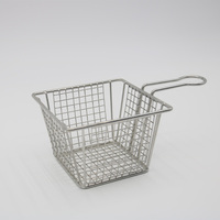 Panier de service en acier inoxydable pour frites, panier de présentation alimentaire en maille pour bureau, outil de cuisine