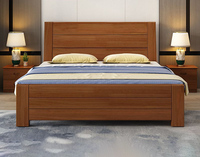 Lit en bois massif 1,8 m, lit queen size 1,5 m, lit double économique, mobilier simple et moderne, chambre principale avec rangement