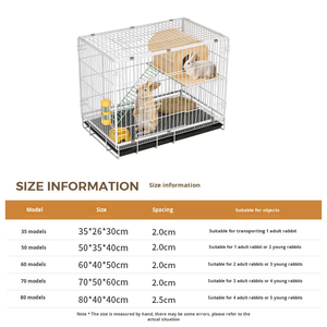 <span class=keywords><strong>Cage</strong></span> pour animaux de compagnie pliable en métal de qualité supérieure, respirante, à motif uni, petite taille, haute durabilité, avec plateau en plastique - Product Image 3