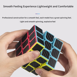 Promocional Mini <span class=keywords><strong>fibra</strong></span> <span class=keywords><strong>de</strong></span> <span class=keywords><strong>carbono</strong></span> ABS 3x3 velocidad <span class=keywords><strong>cubo</strong></span> mágico 3x3x3 rompecabezas <span class=keywords><strong>cubo</strong></span> Fidget juguete regalo educativo para niños - Product Image 5