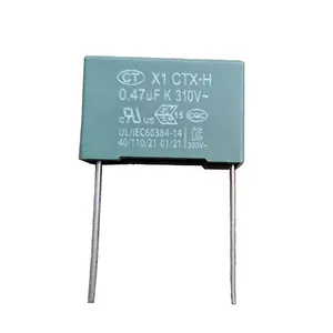 Class X1 MPX MKP 310VAC 474K Film Capacitor Halogen Free Metallized Polypropylene Electrical Capacitor 0.1uF~0.47uF