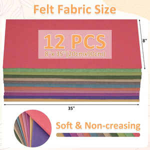 Yumuşak keçe kumaş levha 12 çeşitli Morandi serisi renkler keçe paketi DIY zanaat dikiş kareler dokunmamış <span class=keywords><strong>Patchwork</strong></span> - Product Image 3
