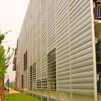 Profils de fenêtres à persiennes en alliage d'aluminium commercial, système de ventilation et d'ombrage décoratif, fourniture directe d'usine