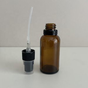 Botella de vidrio ámbar de 30 ml con pulverizador de niebla fina y anillo de seguridad para spray corporal, perfume, agua floral y ambientador de almohadas. - Product Image 3