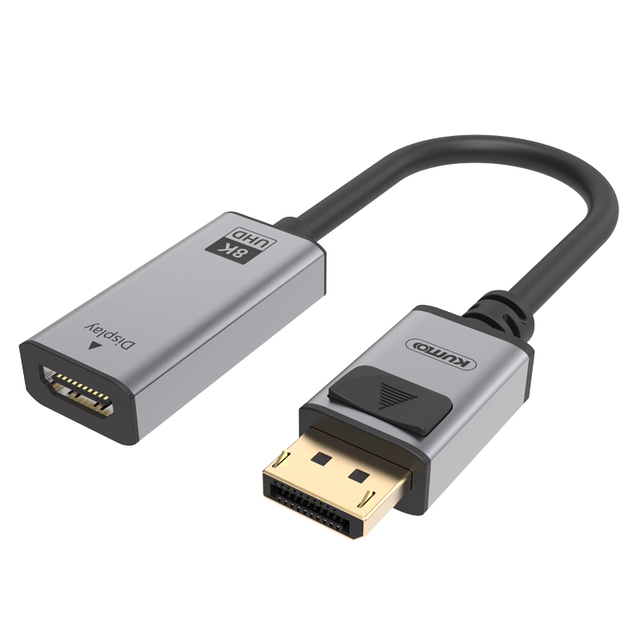 Factory Wholesale 8K 60Hz DP to HDMI Adapter Cable DisplayPort 1.4 to HDMI 2.1 Adapter
