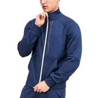 Jaqueta casual elegante de design personalizado, casaco esportivo com zíper para homens