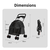 Vente flash : poussette pliable pour petit chien, avec un plateau pratique pour votre animal de compagnie.
