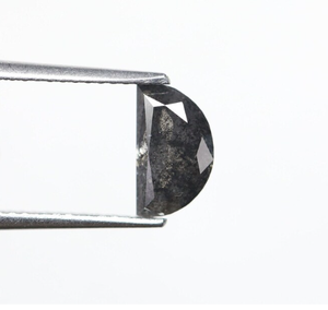 Qualité supérieure 1.39 CT Sel Naturel Poivre Diamant 8.59X5.00 MM Demi Lune Coupe Bague de Fiançailles/Mariage - Product Image 2