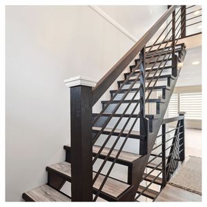 Finition mate matérielle de hêtre d'escalier droit en <span class=keywords><strong>bois</strong></span> anti-rayures de Prima <span class=keywords><strong>pour</strong></span> l'utilisation du deuxième étage à la terre de maison résidentielle - Product Image 3