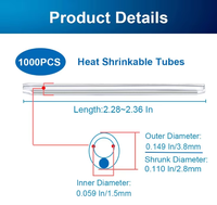 Tube thermorétractable personnalisé pour fibre optique, manchon thermorétractable 60mm 45mm pour épisseur par fusion, utilisé pour le câble de branchement FTTH