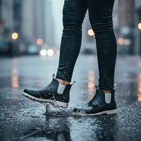 Bottes Chelsea en caoutchouc imperméables légères et à séchage rapide de haute qualité pour femmes, antidérapantes, résistantes à l'usure, chaussures de pluie à la cheville