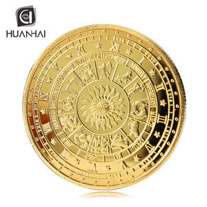 เหรียญชุบทองสัญลักษณ์จักรราศีสิบสอง3D ลายนูนโลหะแบบกำหนดเอง - Product Image 4