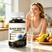 Gummies d'huile de graines noires pour femmes, hommes, adolescents, unisexe, usage quotidien