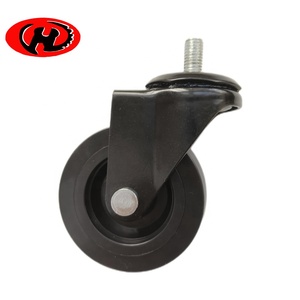 <span class=keywords><strong>3</strong></span> Polegadas 75mm Preto Industrial TPE <span class=keywords><strong>Caster</strong></span> Roda Móveis Rodízio Roda - Product Image 1