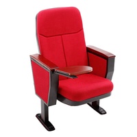Chaise de salle de conférence ignifuge avec tablette pliable, chaise de théâtre