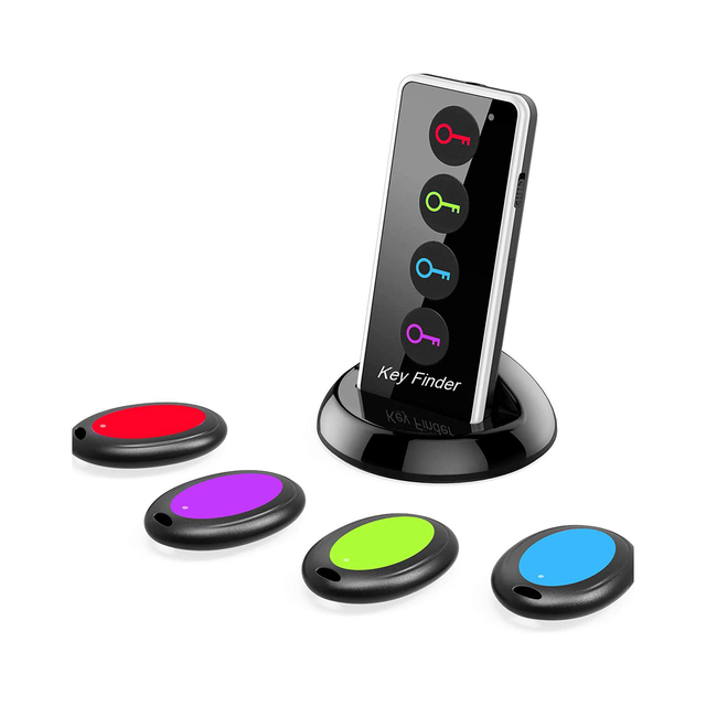 Wallet Mobile Phone Car Key Tracker 1 Transmitter 4 Receivers Wireless Key Finder with LED Torch