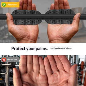 Silicone Palm Protector Pads Anti Slip Callus Prevention Grip Pads for Pull up <b>Bar</b> <b>Weightlifting</b> Gym Workout Training Wholesale - Product Image 4