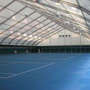 Tente de construction de forme polygonale de couverture <span class=keywords><strong>d</strong></span>'ombrage de stade extérieur tous temps 30m polygone Sport Arena Court de tennis Structure de toit - Product Image 6