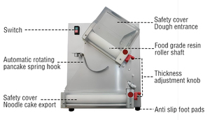 Attrezzature Da Forno Elettrico Per <span class=keywords><strong>Pizza</strong></span> Dough Roller Macchina Della Pressa commerciale <span class=keywords><strong>100</strong></span>-400mm <span class=keywords><strong>Pizza</strong></span> Ex - Product Image 3