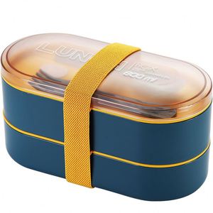 2Tier Leakproof Bento Box <b>Set</b> with <b>Lunch</b> Bag Utensils 800ml Stackable Meal Prep Container with Sauce Jar Portable BPA-Free <b>Lunch</b> - Product Image 5