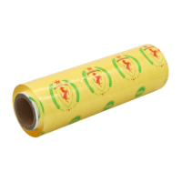 Film alimentaire PVC de haute qualité, souple, extensible, résistant à l'humidité, haute transparence, pour emballer des collations, des biscuits, des gelées, un rouleau