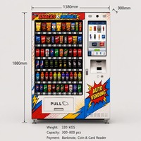 Distributeur automatique intelligent 24h/24 de snacks et boissons, sans espèces, avec écran tactile, idéal pour les espaces de repos au bureau