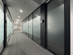 <span class=keywords><strong>Cloison</strong></span> modulaire en verre facile à installer, double vitrage, ignifuge, mobilier <span class=keywords><strong>de</strong></span> bureau - Product Image 3