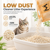 Litière pour chat au tofu 100% végétale, biodégradable, agglomérante, faible teneur en poussière, agglomération rapide en 5 secondes, OEM ODM, vente en gros