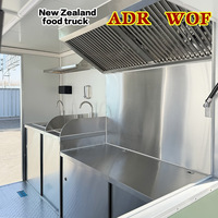 Remorque alimentaire carrée standard australienne de 13 pieds, camion de restauration mobile personnalisé avec équipement de cuisine complet pour snacks, résistant à la rouille