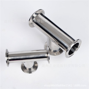 ข้อต่อท่อแบบหนีบ Sanitary Quick Install Tee Flange ขัดเงา สแตนเลส 316L 304 สำหรับน้ำและอากาศ - Product Image 4