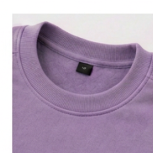 Mens Lavender Solid Sweatshirt Warm Fleece Crew Neck <b>Pullover</b> Plain Casual Wear Soft Comfortable Winter Athletic <b>Jumper</b> - Product Image 4
