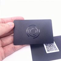 Etiqueta de Muestra Gratuita GSC 213, Tarjeta Negra Mate de PVC, Tarjetas NFC Negras en Blanco