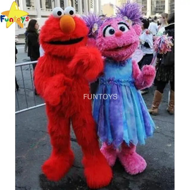 Funtoys Elmo Sesamstraße Keks Monster Abby Maskottchen Kostüm Erwachsene Kleid Karneval Aktivität Cosplay